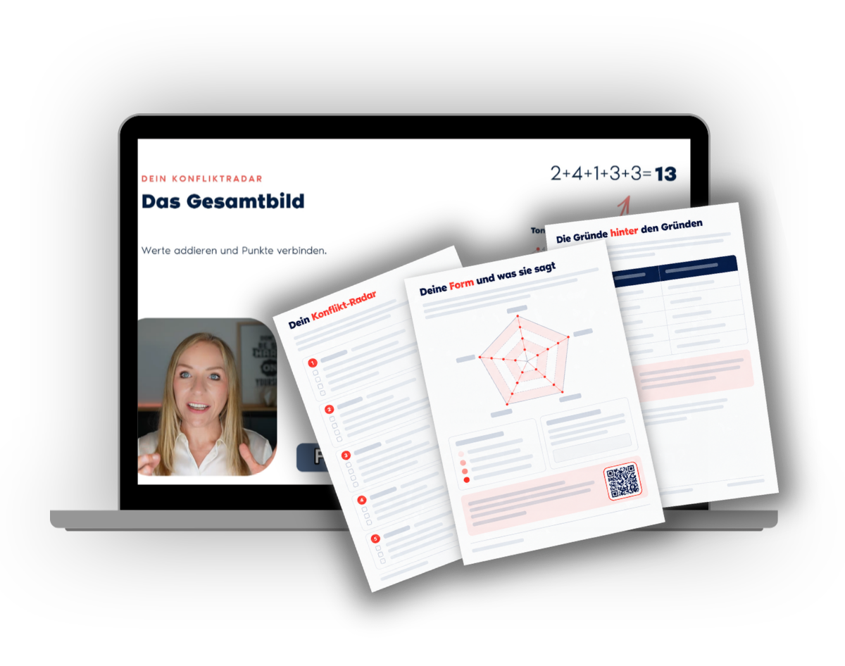 Kostenloser Konfliktworkshop Mock-up1 Konfliktmanagement Melanie Berger Achtung Konfliktfalle: Vermeide diese 3 Fehler in Teamdiskussionen Teamkonflikte